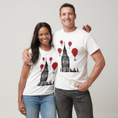 Big Ben und Red Hot Air Balloons 2 T-Shirt (Unisex)