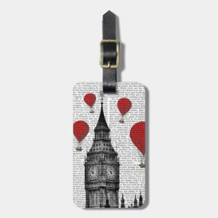 Big Ben und Red Hot Air Balloons Gepäckanhänger