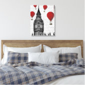 Big Ben und Red Hot Air Balloons Leinwanddruck (Insitu (Schlafzimmer))