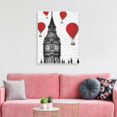 Big Ben und Red Hot Air Balloons Leinwanddruck (Insitu (Wohnzimmer))