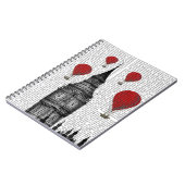Big Ben und Red Hot Air Balloons Notizblock (Linke Seite)