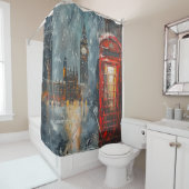 Big Ben und Red Phone Booth Duschvorhang (Beispiel)