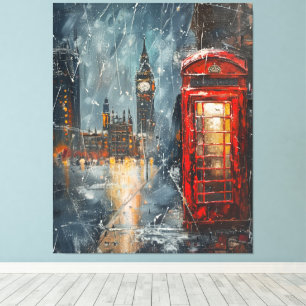 Big Ben und Red Phone Booth Leinwanddruck