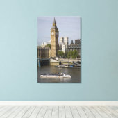 Big Ben und Themse River Leinwanddruck (Insitu (Holzboden))