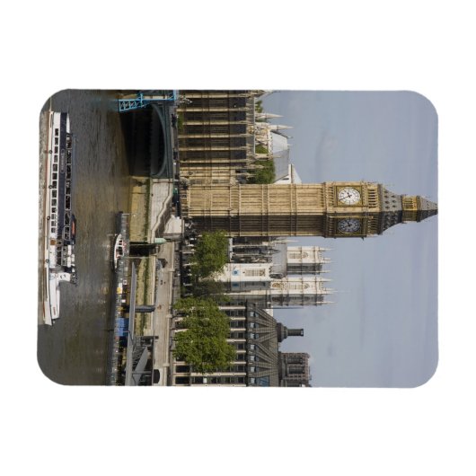 Big Ben und Themse River Magnet (Horizontal)