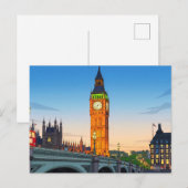 Big Ben view postcard Postkarte (Vorne/Hinten)