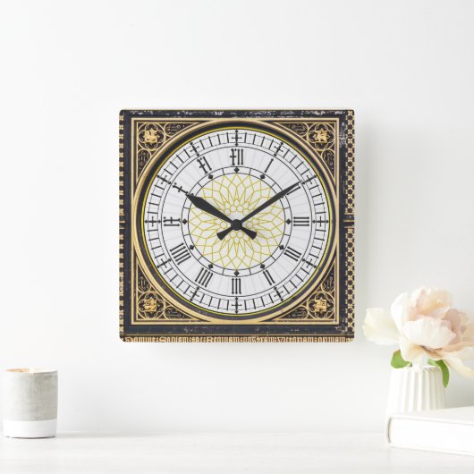 Big ben Wall Clock Quadratische Wanduhr (Zuhause)
