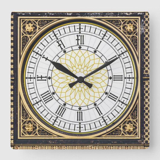 Big ben Wall Clock Quadratische Wanduhr (Vorderseite)
