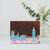 Big Ben Westminster Abbey London Red Skies Postkarte (Stehend Vorderseite)