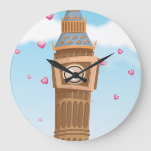 Big Ben Westminster Clock Tower Cartoon Große Wanduhr