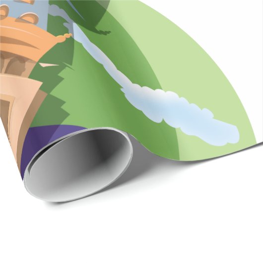 Big Ben Westminster Uhr Tower Pattern Geschenkpapier (Rolleneckpunkt)