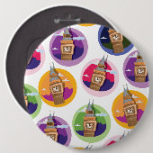Big Ben Westminster Uhrturm Button (Vorne & Hinten)
