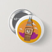 Big Ben Westminster Uhrturm Button (Vorne & Hinten)