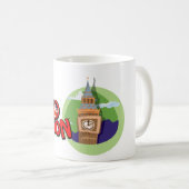 Big Ben Westminster-Uhrturm Kaffeetasse (VorderseiteRechts)