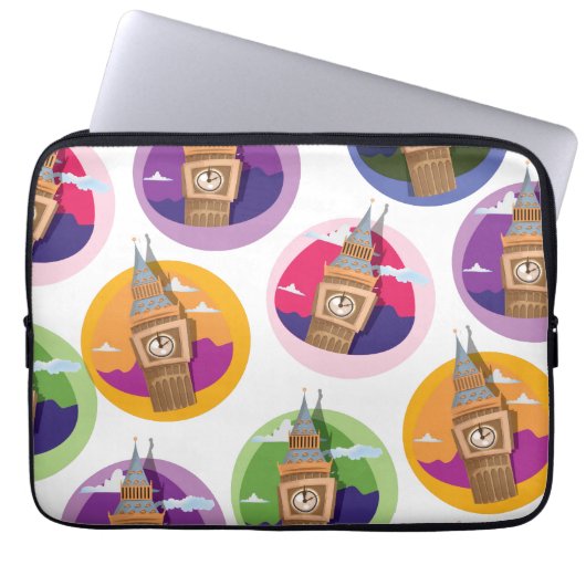 Big Ben Westminster Uhrturm Laptopschutzhülle (Vorderseite)