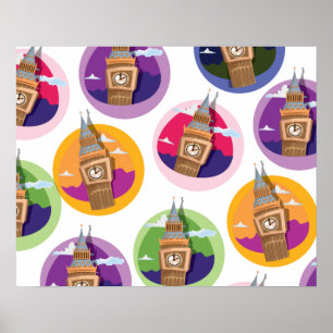 Big Ben Westminster Uhrturm Poster