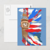 Big Ben Westminster Uhrturm Postkarte (Vorne/Hinten)