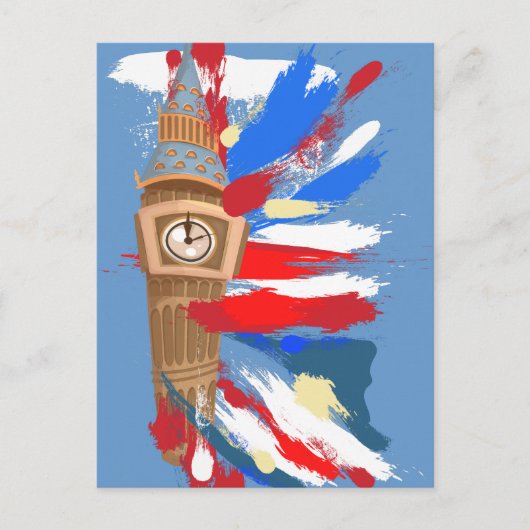 Big Ben Westminster Uhrturm Postkarte (Vorderseite)