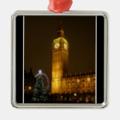 Big Ben Zecken Goodnight Silbernes Ornament (Vorne)