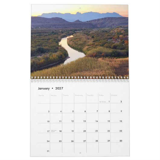 Big Bend 2026 Kalender (Jan 2027)
