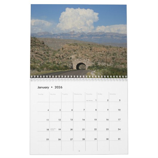Big Bend Kalender (Jan 2026)