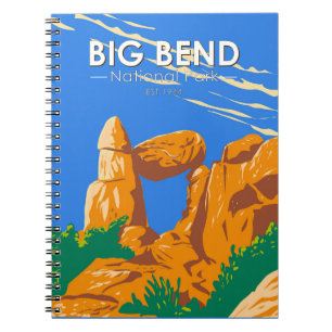 Big Bend National Park Balanced Rock Vintage Notizblock