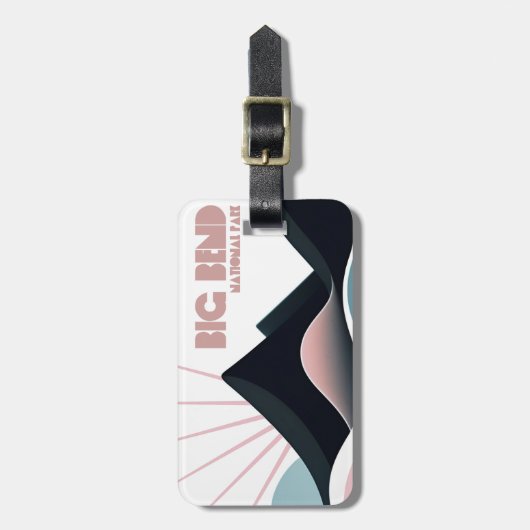 Big Bend National Park farbenfrohe Hügel Gepäckanhänger (Vorderseite vertikal)