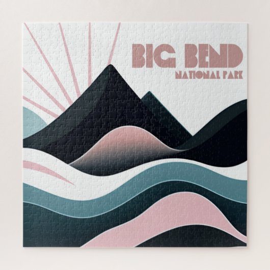 Big Bend National Park farbenfrohe Hügel Puzzle (Vertikal)