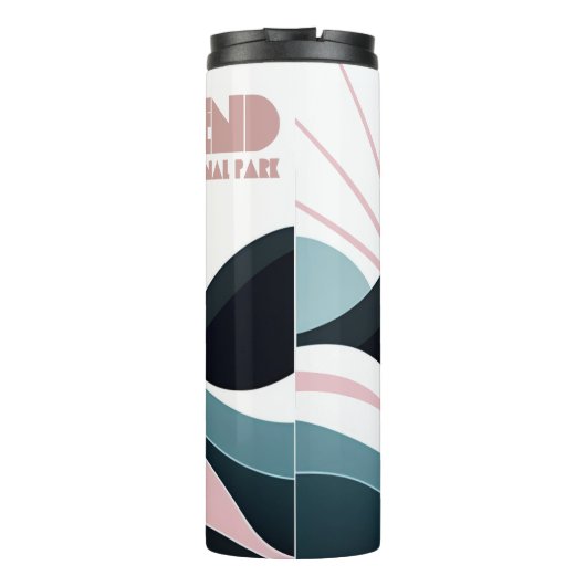 Big Bend National Park farbenfrohe Hügel Thermosbecher (Rückseite)