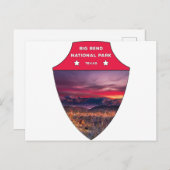 Big Bend National Park Mountain Sunset Texas Postkarte (Vorne/Hinten)