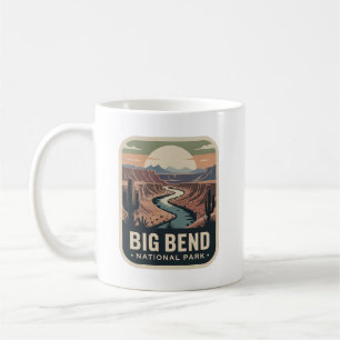 Big Bend National Park Retro-Abzeichen Kaffeetasse