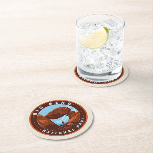 Big Bend National Park Runder Pappuntersetzer (Vor Ort)