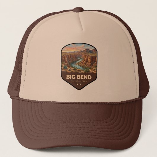 Big Bend National Park Schild Truckerkappe (Vorderseite)