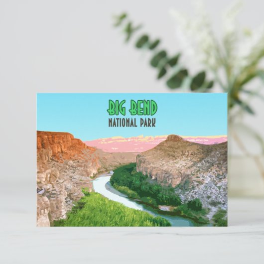 Big Bend National Park Texas Flat Card (Stehend Vorderseite)