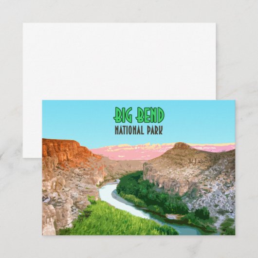 Big Bend National Park Texas Flat Card (Vorne/Hinten)