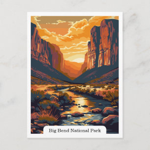 Big Bend National Park Texas Reise Vintage Postkarte