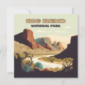 Big Bend National Park Texas Retro Reisen (Vorderseite)