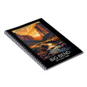 Big Bend National Park Texas Retro Reisen Notizblock (Rechte Seite)