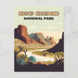 Big Bend National Park Texas Retro Reisen Postkarte