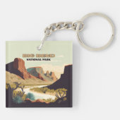 Big Bend National Park Texas Retro Reisen Schlüsselanhänger (Rückseite)