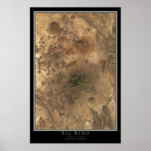 Big Bend National Park Texas Satellite Poster Kart