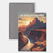 Big Bend National Park Travel Magnet (Vorderseite/Rückseite)