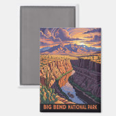 Big Bend National Park Travel Magnet (Vorderseite/Rückseite)