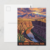 Big Bend National Park Travel Postkarte (Vorne/Hinten)