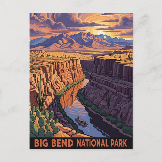 Big Bend National Park Travel Postkarte (Vorderseite)