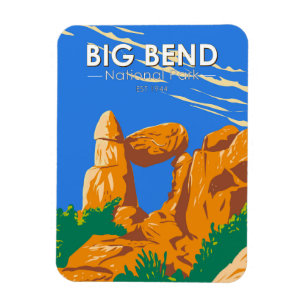 Big Bend Nationalpark Balanced Rock Vintag Magnet