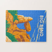 Big Bend Nationalpark Balanced Rock Vintag Puzzle (Horizontal)