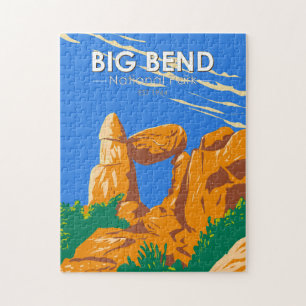 Big Bend Nationalpark Balanced Rock Vintag Puzzle