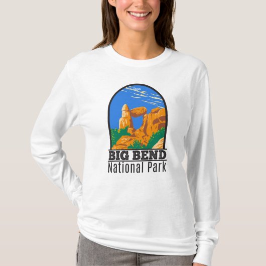 Big Bend Nationalpark Balanced Rock Vintag T-Shirt (Vorderseite)