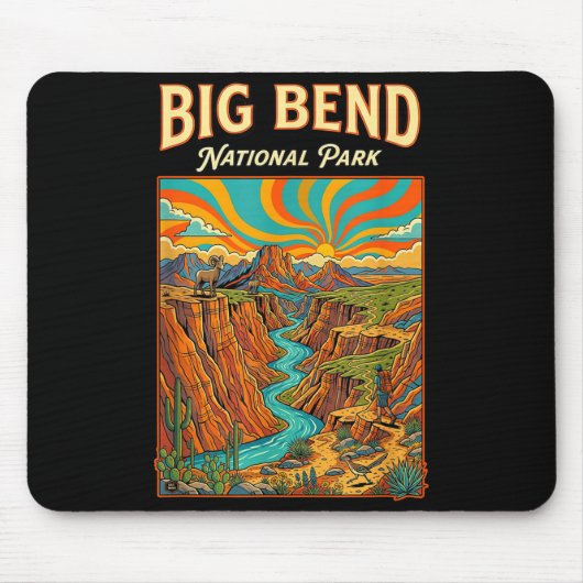 Big Bend Nationalpark Canyon Landschaft Texas Mousepad (Vorne)